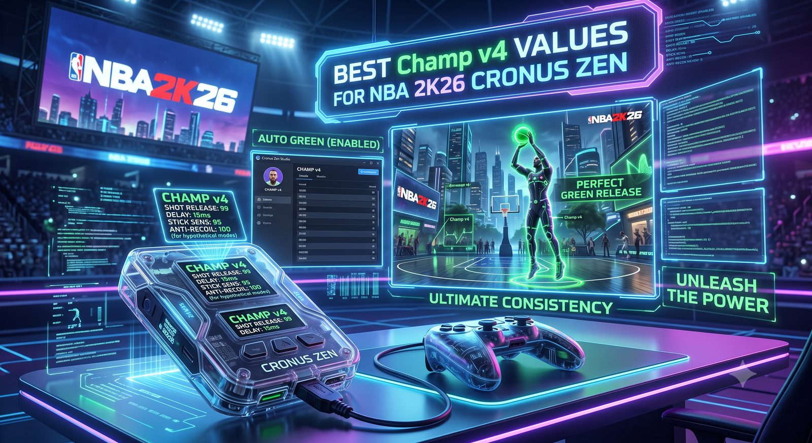 Best Champ v4 Values for NBA 2K26 Cronus Zen