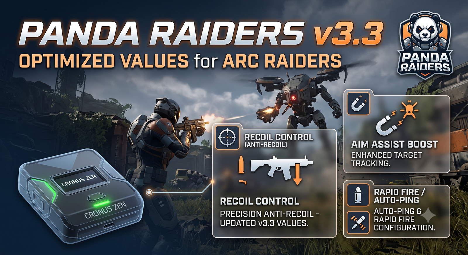 Best Panda Raiders v3.3 Values for ARC Raiders Cronus Zen