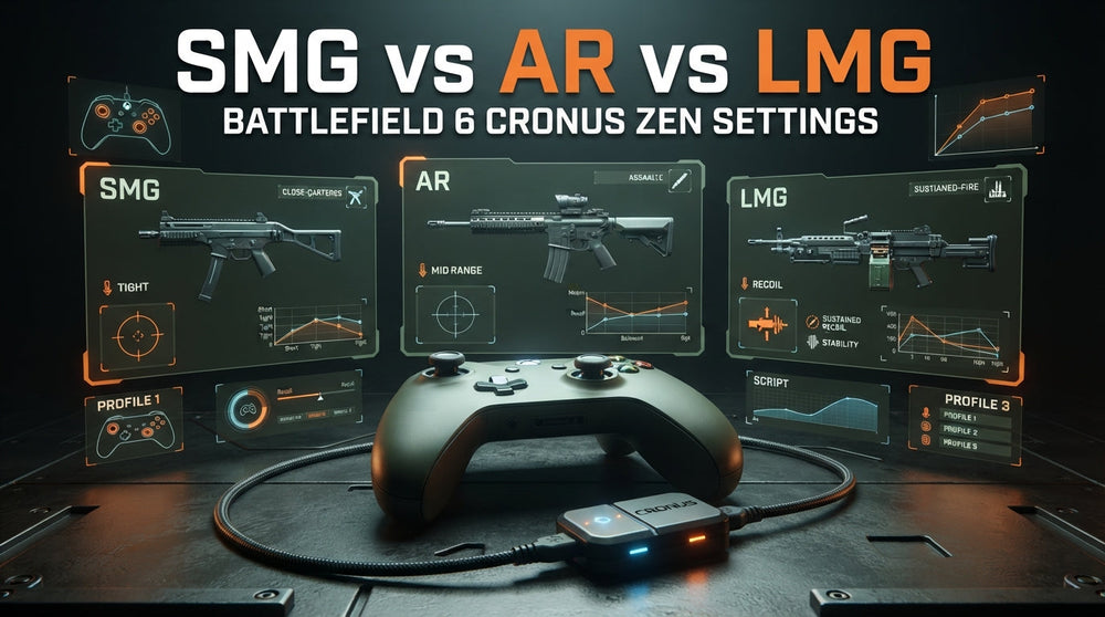 Battlefield 6 Cronus Zen Script Settings for SMGs vs ARs vs LMGs