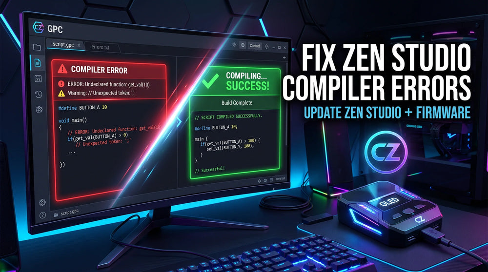 How to Fix Compiler Errors in Zen Studio: Update Zen Studio & Cronus Zen Firmware