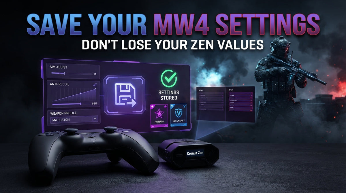 How to Save MW4 Cronus Zen Script Settings Correctly