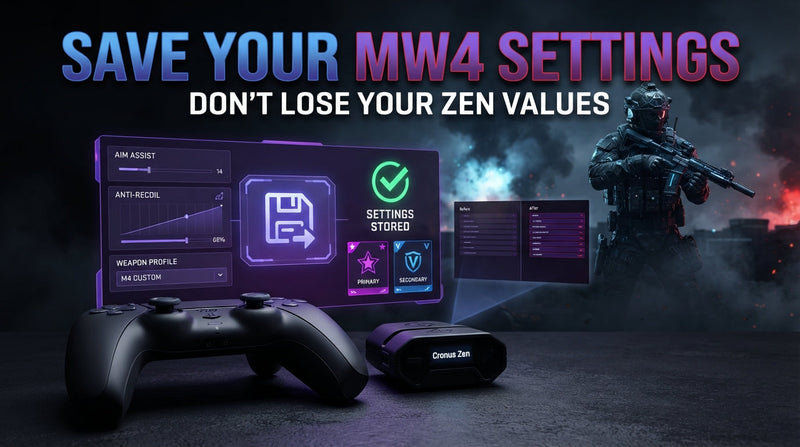 How to Save MW4 Cronus Zen Script Settings Correctly