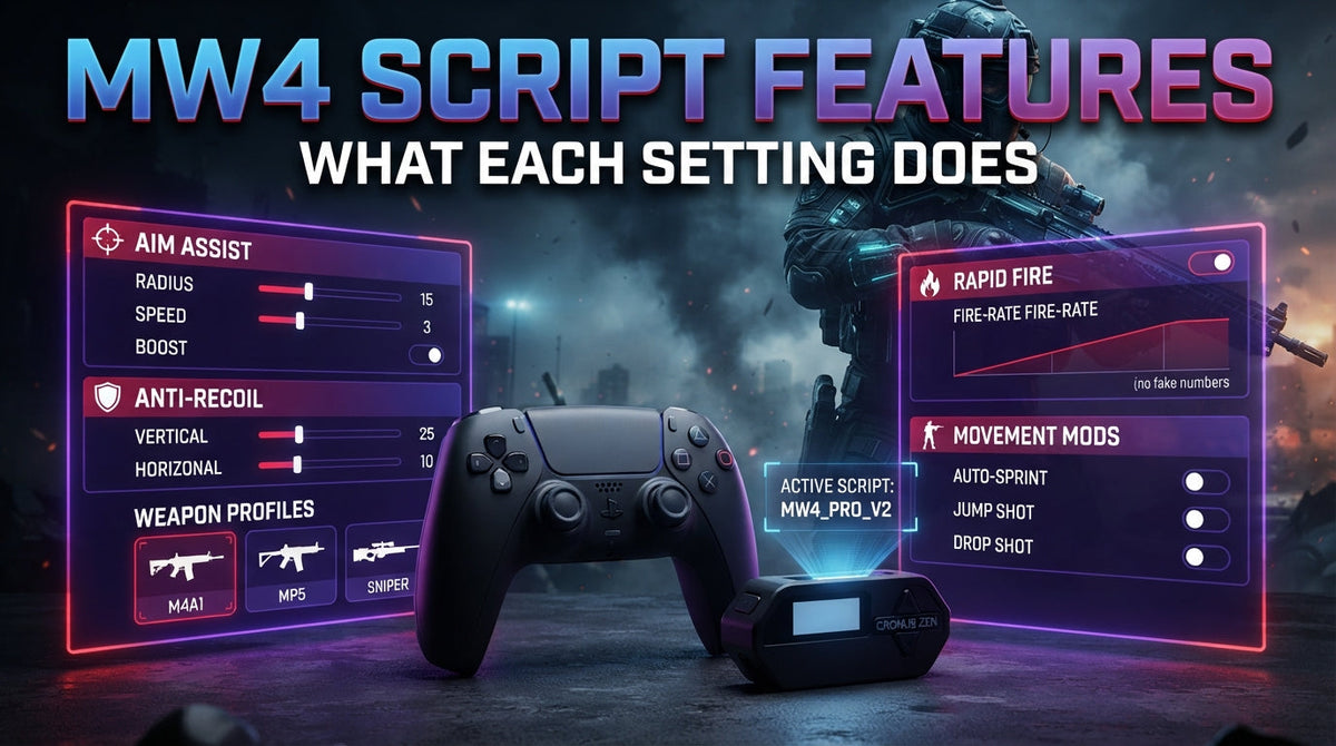 MW4 Cronus Zen Script Feature Guide: What Each Setting Actually Does