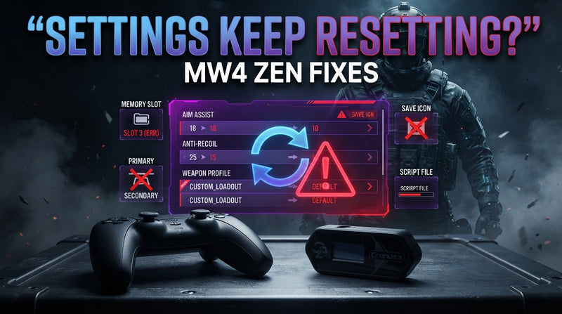 MW4 Cronus Zen Script Settings Keep Resetting: Common Causes