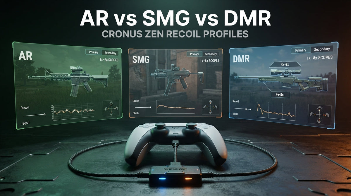 PUBG Cronus Zen Scripts for AR vs SMG vs DMR Recoil Profiles