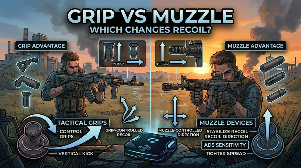 PUBG Cronus Zen Recoil Settings: Grips vs Muzzle Attachments Explained