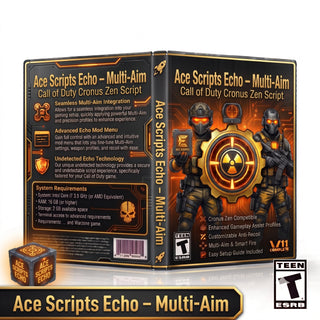 Ace Scripts Echo product artwork for the Call of Duty Cronus Zen script, featuring multi-aim controller gameplay tools in a downloadable GPC script for Cronus Zen players.