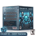 Digital product box art for Evilbot V5 Ghost Tracking, cronus zen script showing the front, back, and a small matching box on a white background with an ESRB rating logo.