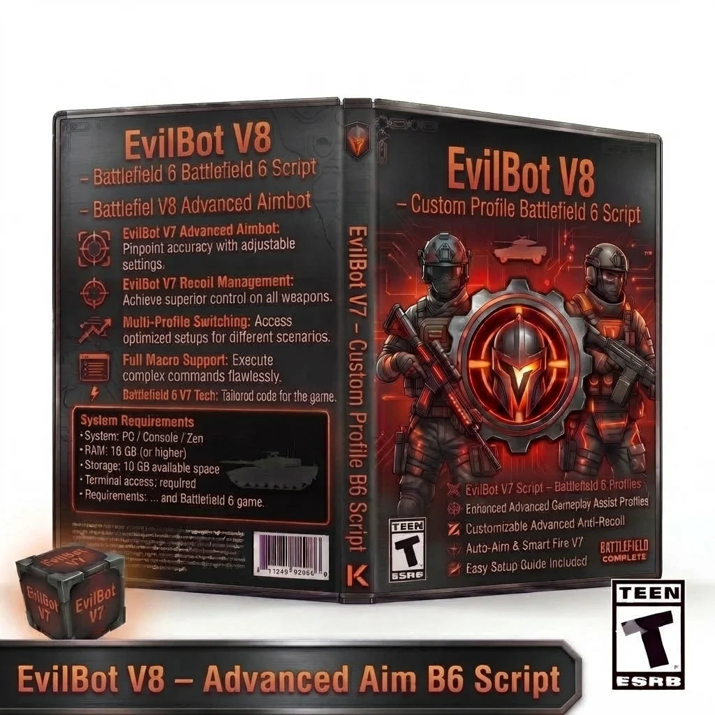 EvilBot V8 Battlefield 6 Cronus Zen Script with aim assist, anti-recoil and customizable weapon profiles