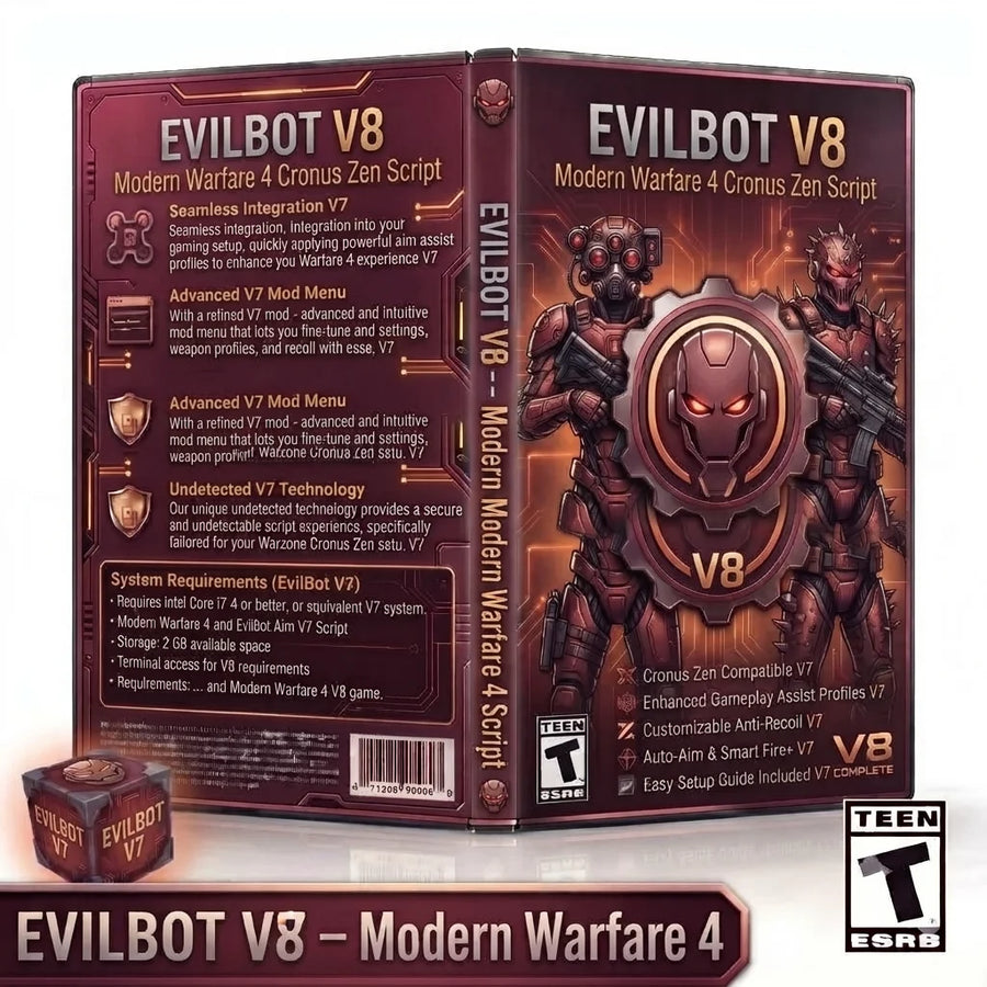 EvilBot V8 Modern Warfare 4 Cronus Zen Script with aim assist, anti-recoil and custom gameplay profiles
