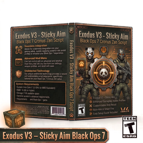 Exodus V3 product artwork for Black Ops 7 Cronus Zen scripts