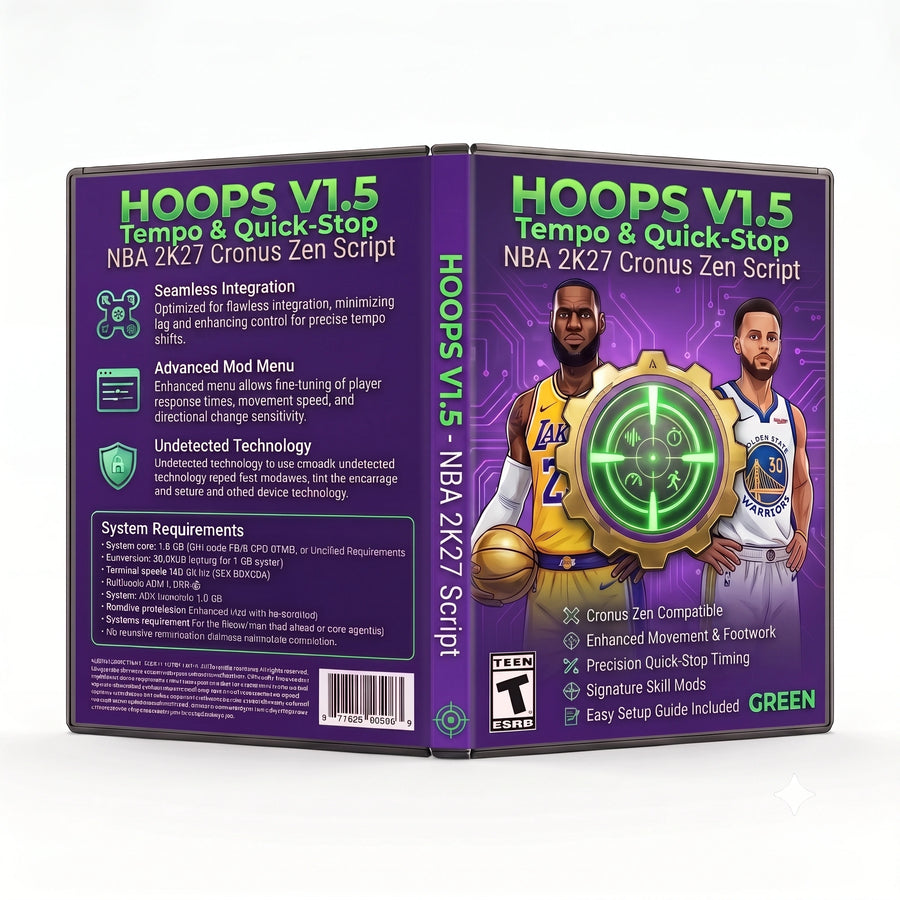 Hoops V1.5 – Tempo & Quick-Stop NBA 2K27 Cronus Zen Script