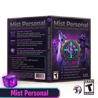 Mist Personal product artwork for the Fortnite Cronus Zen script, featuring responsive controller gameplay tools in a downloadable GPC script for Cronus Zen players.