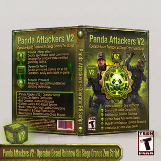 Panda Attackers V2 Rainbow Six Siege Cronus Zen Script product artwork featuring operator-based attacker weapon profiles