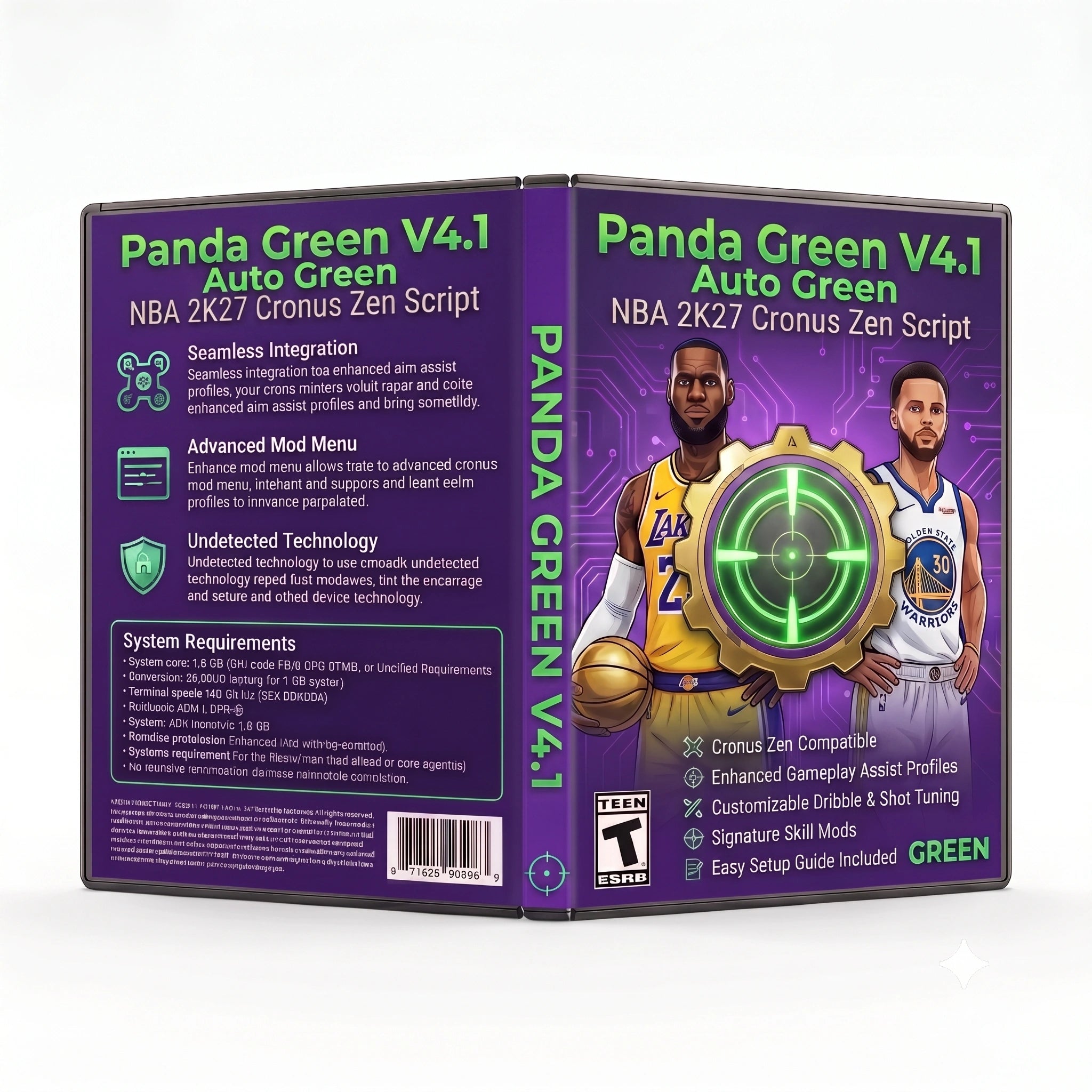 Panda Green V4.1 NBA 2K27 Cronus Zen script digital product artwork