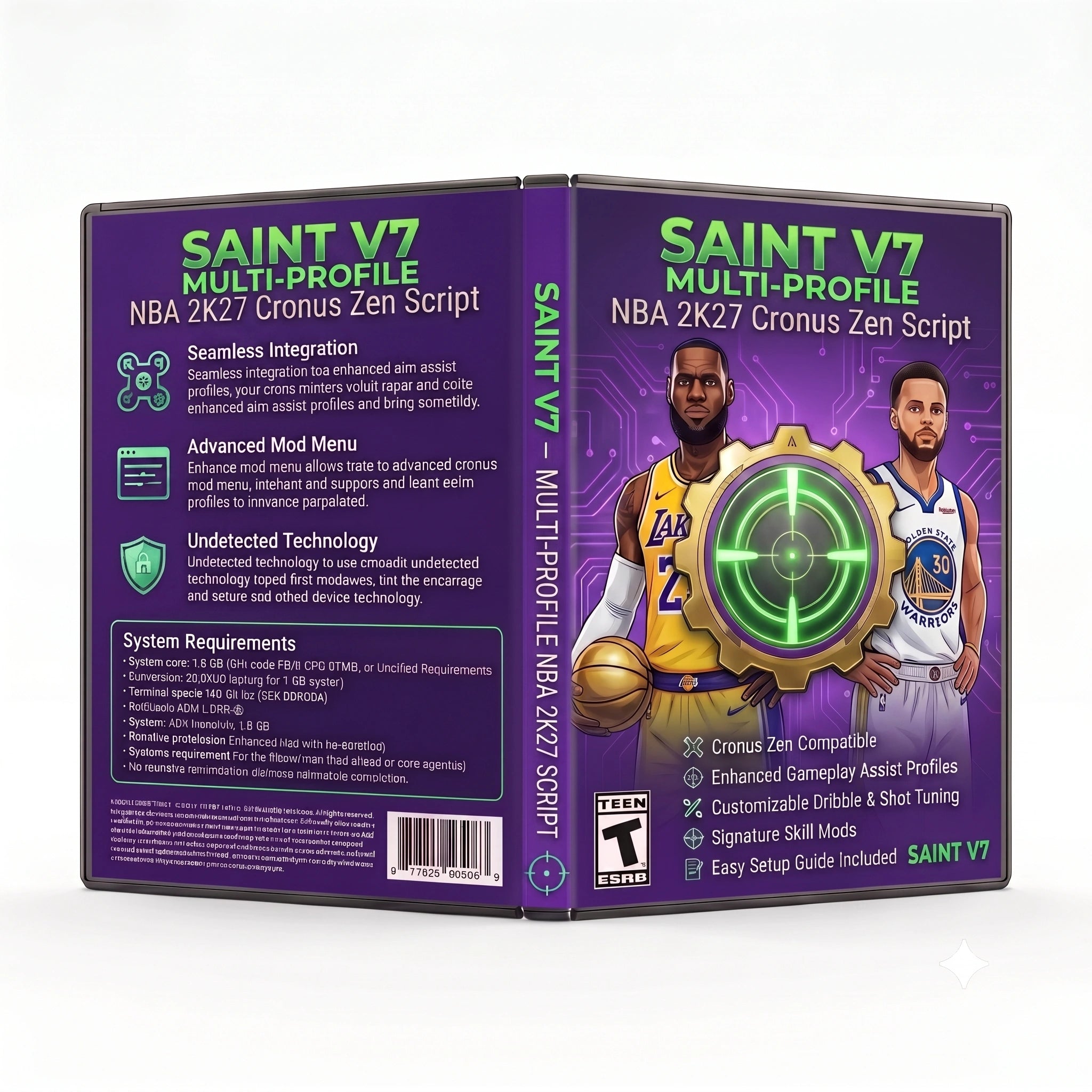 Saint V7 NBA 2K27 Cronus Zen script digital product artwork