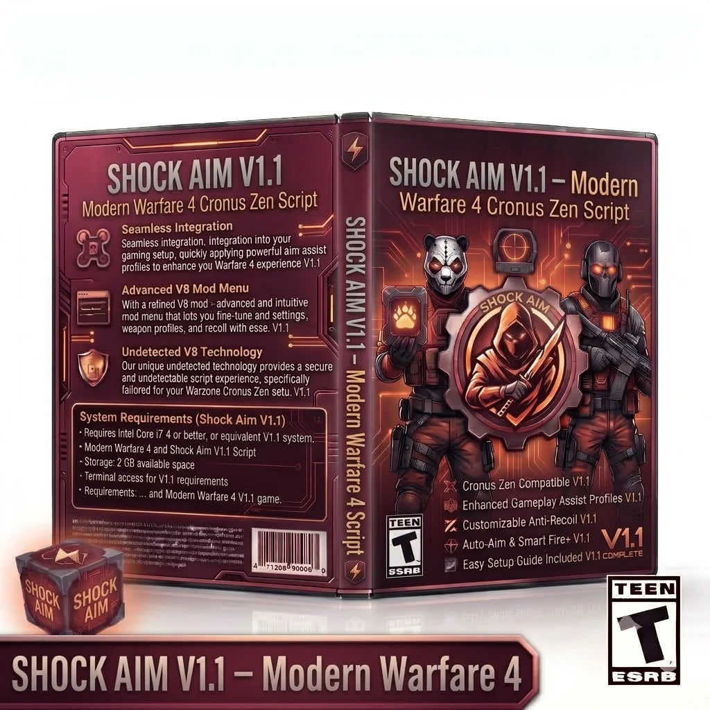 Shock Aim V1.1 MW4 Cronus Zen script product artwork by CzenScripts